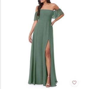 AZAZIE Akita Eucalyptus Bridesmaid Dress